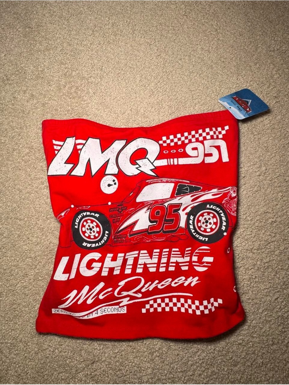 Disney Red Lightning McQueen 95 Graphic Junior Tube Top